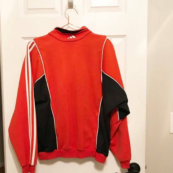 Vintage Adidas Zip Up Jacket - Stripe Logo - Size Large - Picture 2 of 7